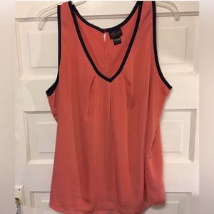 🧡Torrid🧡 Sz 0 Coral VNeck Sleeveless Tank